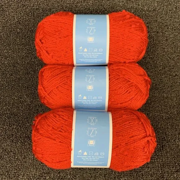 Lot Of 3 Draper James Tweed Texture Holiday Red Yarn 196yd 3.52oz Ea New - Picture 4 of 5